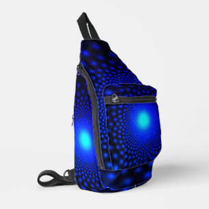 Neon Blue Dots Lights Sling Bag