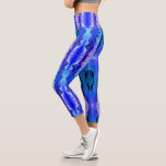 Neon Blue Gold Glitter Marble Capri Leggings<br><div class="desc">Capri Leggings with Agate Neon Blue Gold Glitter Marble Geode Customisable Leggings Gift - or Add Your Name / Text - Make Your Special Gift ! Resize and move or remove / add text / elements with Customisation tool ! Design by MIGNED ! Please see my other projects / designs...</div>