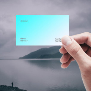 neon blue gradient business card