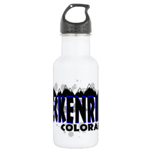 Neon blue grunge Breckenridge Colorado 532 Ml Water Bottle