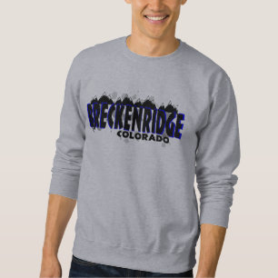 Neon blue grunge Breckenridge Colorado Sweatshirt