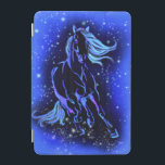 Neon Blue Horse Running At Moonlight Starry Night  iPad Mini Cover<br><div class="desc">Neon Blue Horse Running At Moonlight Starry Night Magic Animal Drawing - Choose / Add Your Unique Text / Colour - Make Your Special Gift - Resize and move or remove and add elements / image with customisation tool ! - Drawing and Design by MIGNED. You can also transfer my...</div>