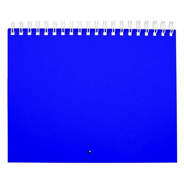 Neon Blue Solid Colour Calendar (Cover)