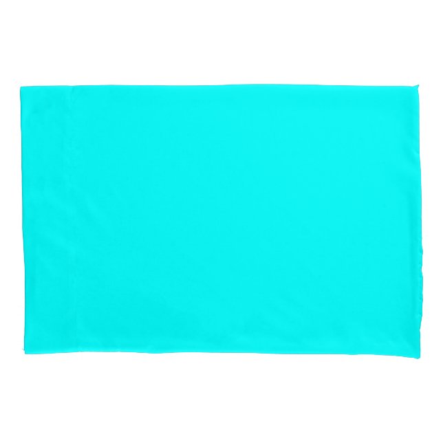 Neon Blue Solid Colour | Classic Pillowcase (Front)