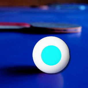 Neon Blue Solid Colour   Classic Ping Pong Ball
