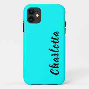 Neon Blue Solid Colour Custom Personalise Case-Mate iPhone Case