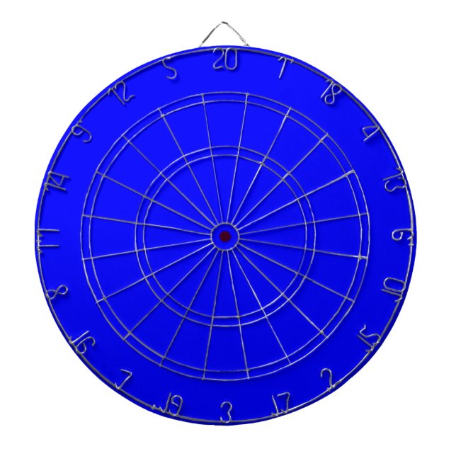 Neon Blue Solid Colour Dartboard (Front)