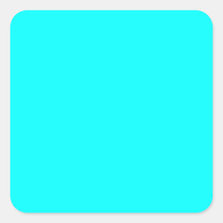 Neon Blue Square Sticker