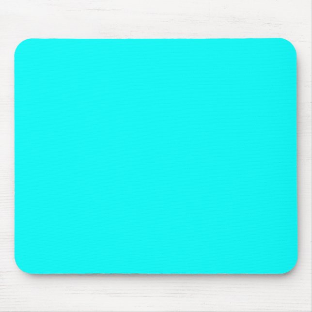 Neon Blue Teal Light Bright Fashion Colour Trend Mouse Pad (Front)