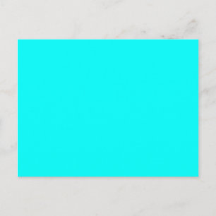 Neon Blue Teal Light Bright Fashion Colour Trend Postcard