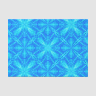 Neon Blue Turquoise Psychedelic Cloudy Abstract Tissue Paper