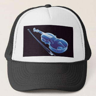Neon Blue Violin Trucker Hat