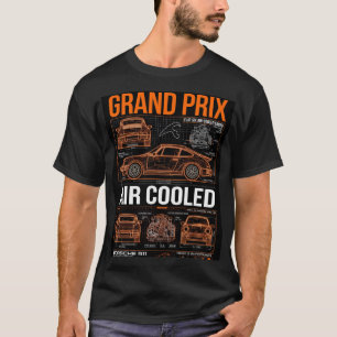 Neon Blueprint Air-Cooled Techwear Graphic T-Shirt
