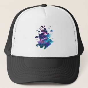 Neon Boat Trucker Hat