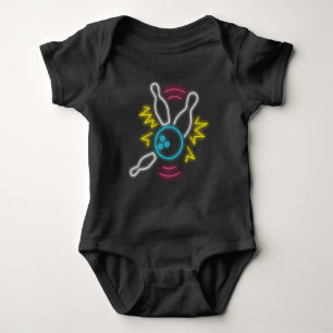 Neon Bowling Gift Strike Baby Bodysuit