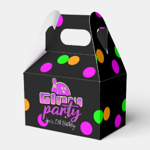 Neon Bowling Party Bash Birthday Party Favour Box
