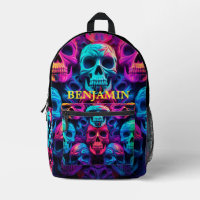 Neon Bright Colour Skulls Novelty