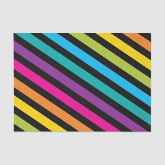 Neon Bright trendy fashion colourful design 7 Tissue Paper (Front)