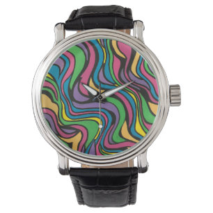 Neon Brook-Hand Painted Abstract Art Watch