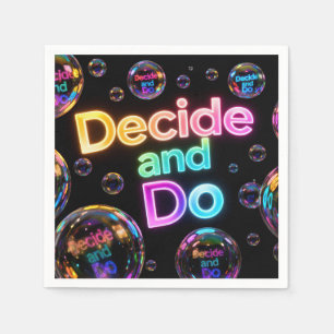 Neon Bubbles For a Life Decision  Napkin