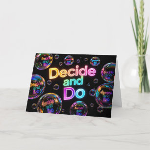 Neon Bubbles For Congratulations on Life Decision  Thank You Card