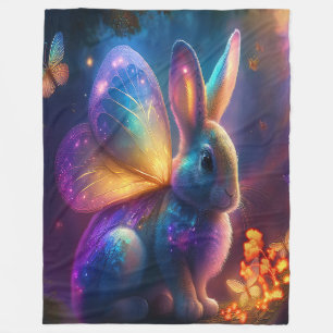 Neon Bunny Fleece Blanket