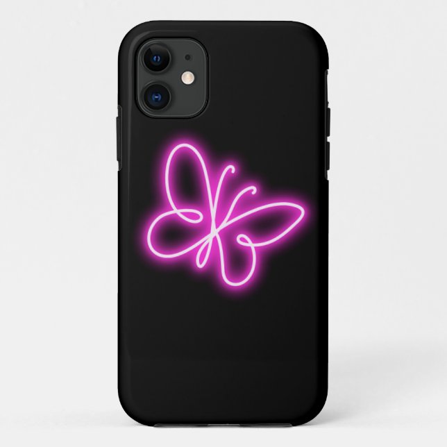 Neon butterfly Case-Mate iPhone case (Back)