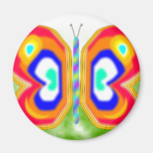 Neon Butterfly Magnet