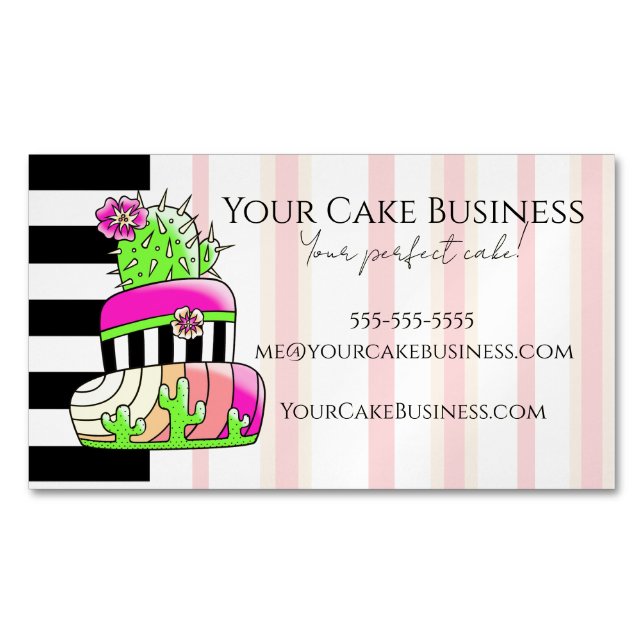 Neon Cactus Business Card (Front)