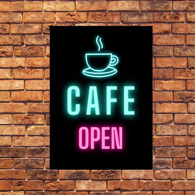 Neon Cafe Open Business Sign (Creator Uploaded)
