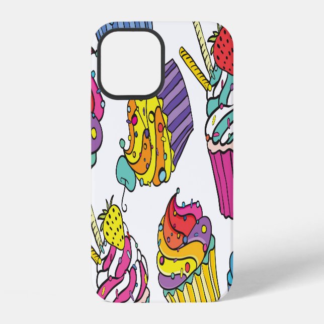 Neon Cakes: Pop Art Pattern. iPhone Case (Back)