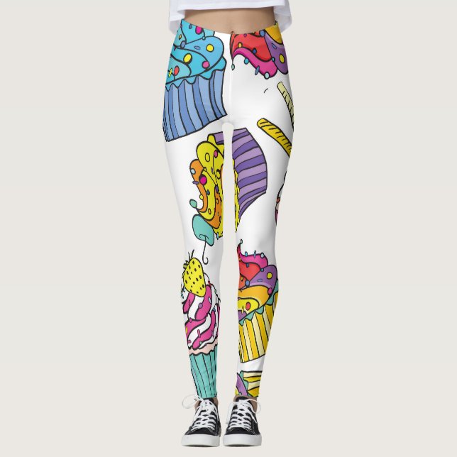 Neon Cakes: Pop Art Pattern. Leggings (Front)