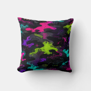 Neon Camo Cushion