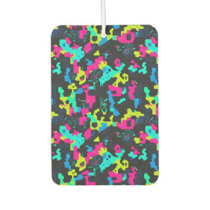 Neon Camouflage Pattern Car Air Freshener