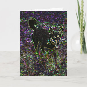 Neon Canine Birthday Card