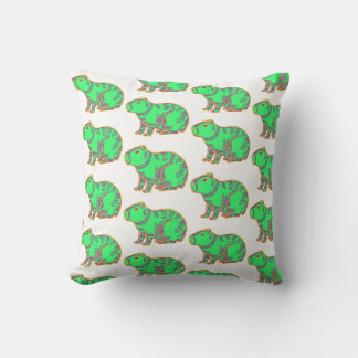 Neon Capybara – Cute Colorful Animal Cushion