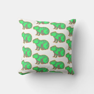Neon Capybara Kids T-Shirt – Cute Colorful Animal Cushion