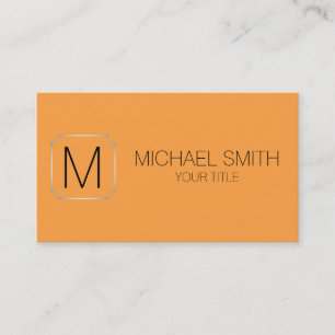 Neon carrot colour background business card
