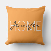 Neon carrot colour home monogram