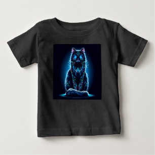 Neon Cat Vivid Background-97948 Baby T-Shirt