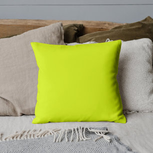 Neon Chartreuse Solid Colour Classic Cushion