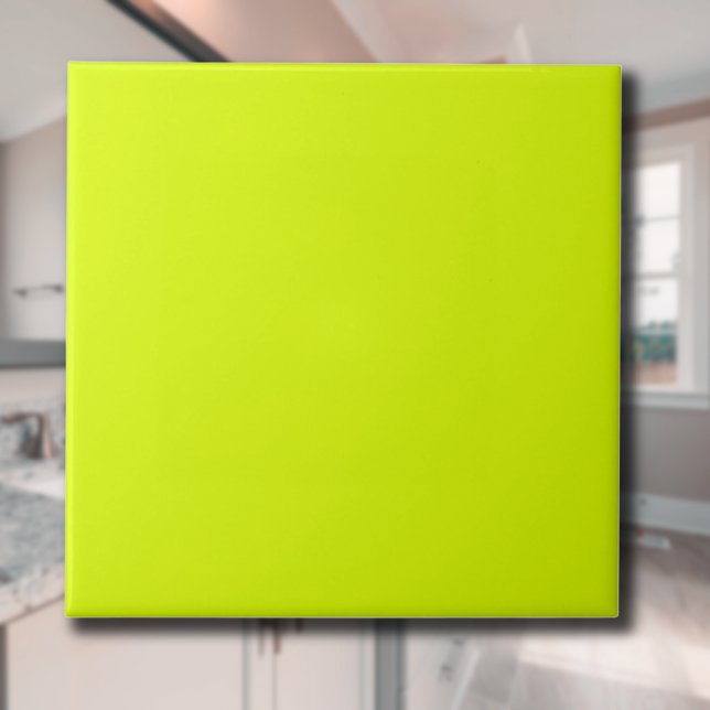 Neon Chartreuse Solid Colour | Classic | Elegant Tile (Creator Uploaded)