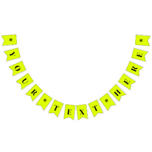 Neon Chartreuse Solid Colour Custom Bunting