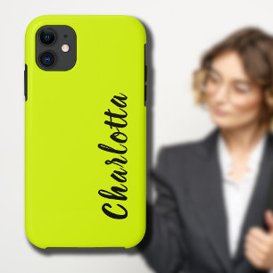 Neon Chartreuse Solid Colour   Custom Personalise Case-Mate iPhone Case