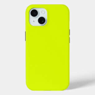 Neon Chartreuse Solid Colour   Trendy Colour iPhone 15 Case