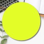 Neon Chartreuse Solid Colour | Trendy Colour Classic Round Sticker<br><div class="desc">Neon Chartreuse Solid Colour | Neon Colours | Classic Design | Elegant Product | Trendy Colours | Stylish and Fashion | Professional Design</div>
