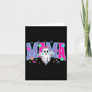 Neon Chequered Halloween Ghost Mama Costume Mummy Card