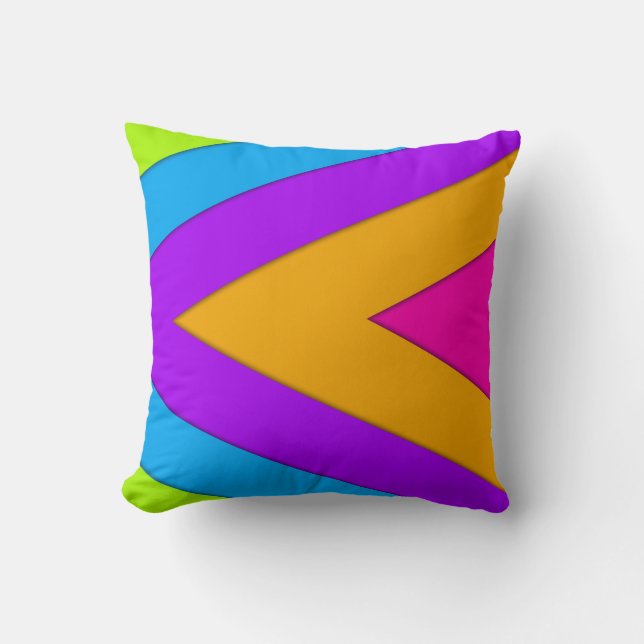 Neon Chevrons Cushion (Front)