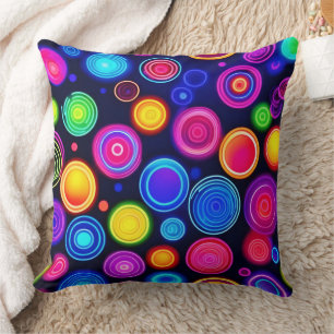 Neon Circle Burst Cushion
