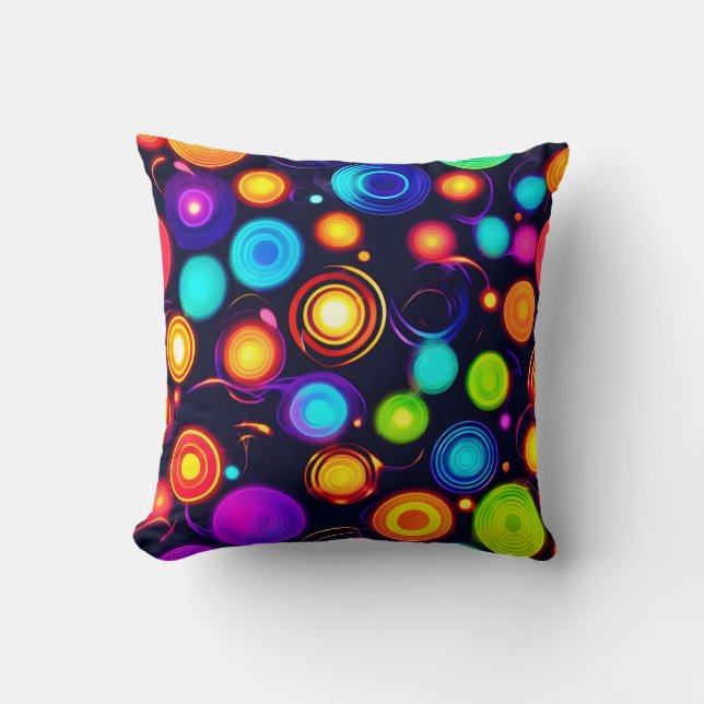 Neon Circle Explosion Cushion (Front)